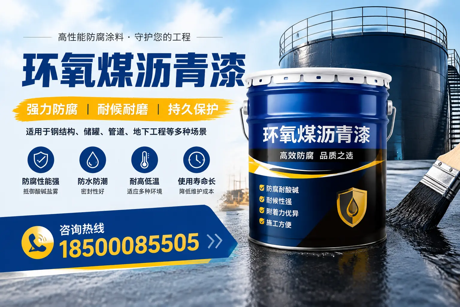 环氧煤沥青漆在工业中的应用,清远企业的选择